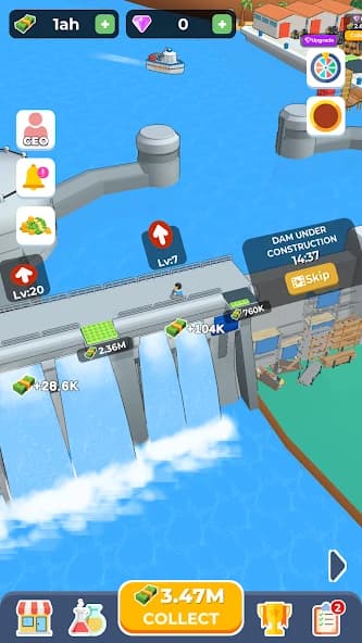 Dam Builder (MOD, Unlimited Money/Diamonds) 0.8.9 screenshot 2