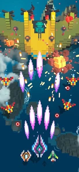 Sky Wings: Pixel Fighter 3D screenshot 4