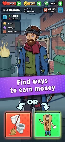 Hobo Life: Business Simulator & Money Clicker Game screenshot 3