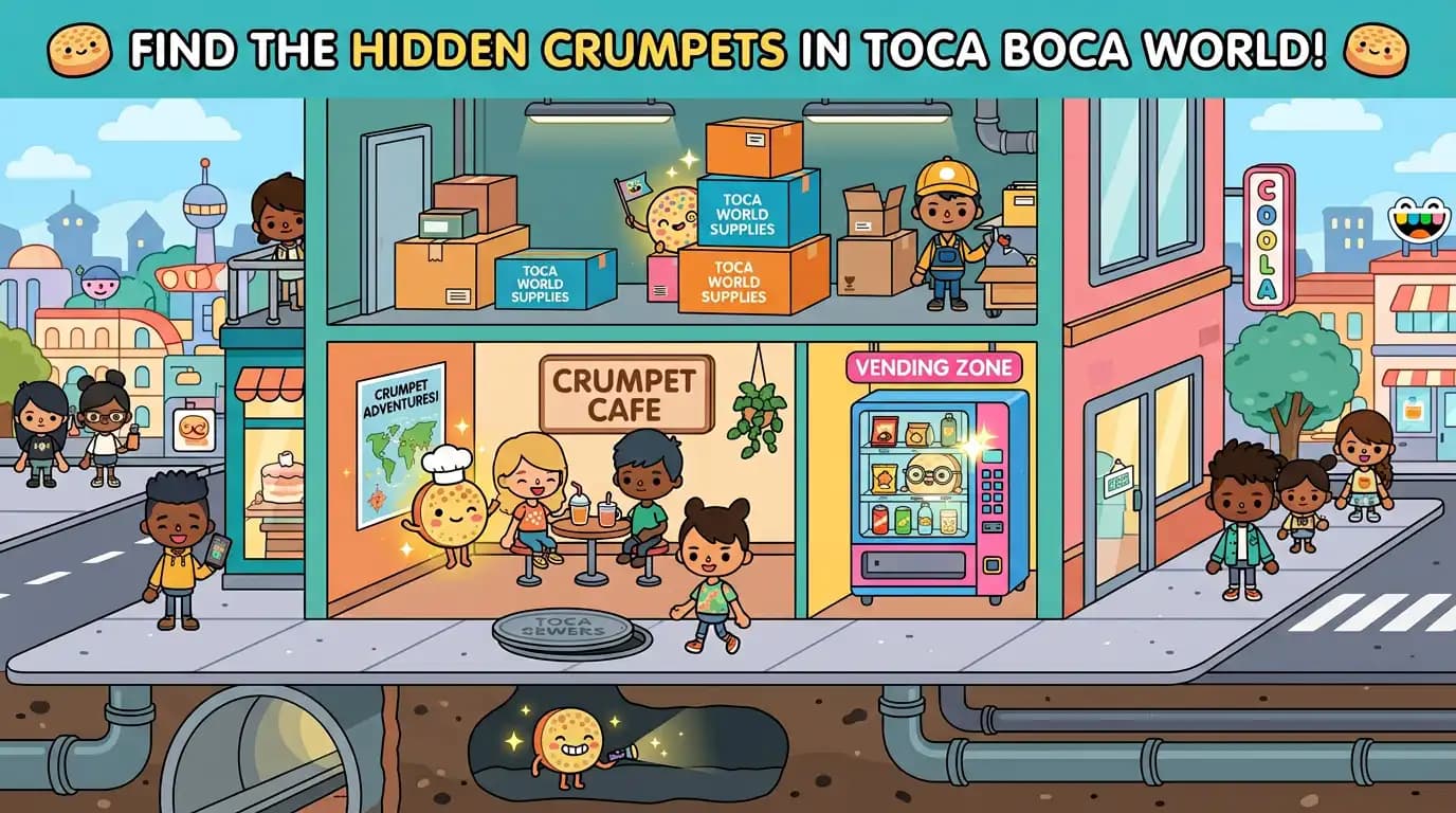 Toca Boca Crumpets: All Recipes & Secret Locations Guide | PureMods