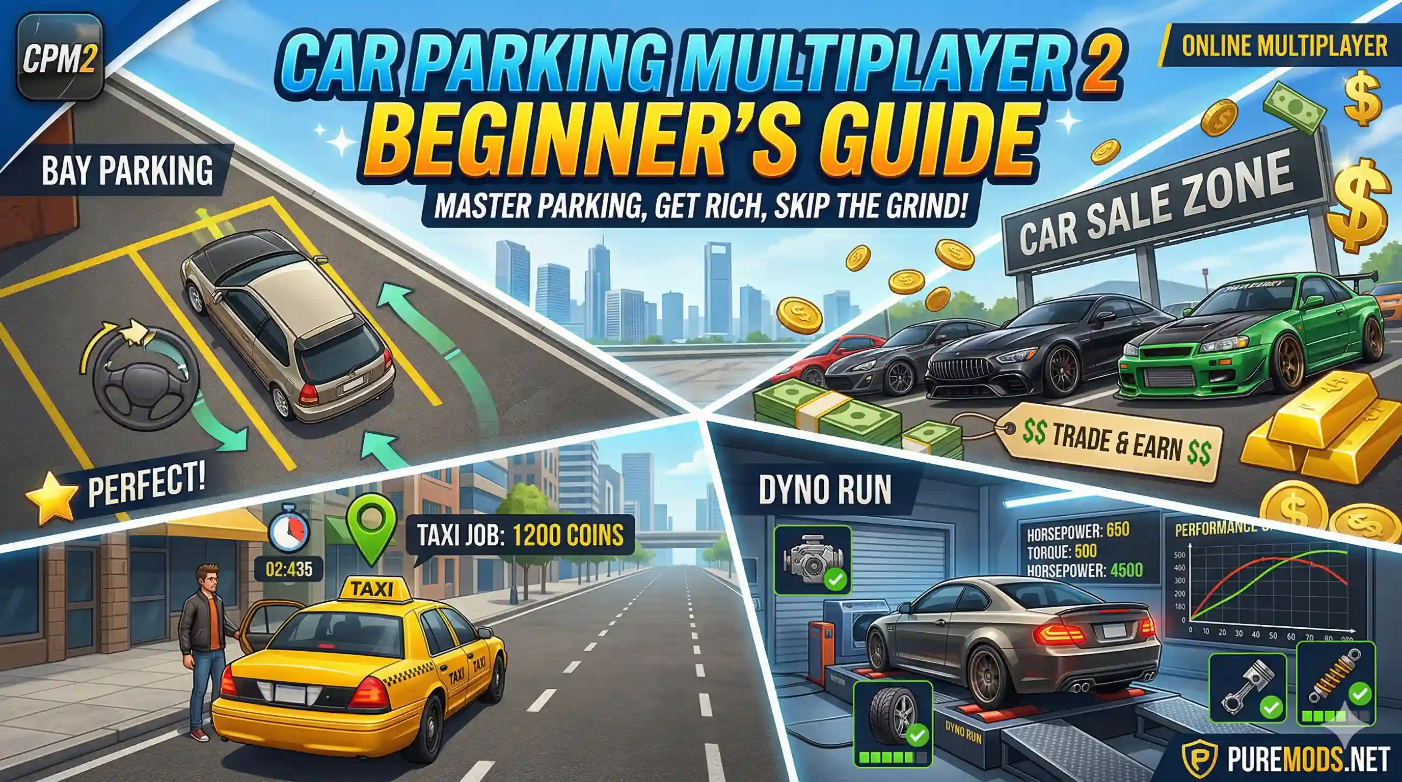 Car Parking Multiplayer 2 Guide du débutant: Missions, défis de stationnement, argent & conseils de progression - article thumbnail
