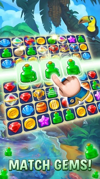 Pirates & Pearls: A Treasure Matching Puzzle screenshot 1