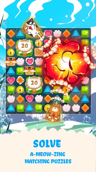 Fancy Cats - Cute cats dress up and match 3 puzzle screenshot 5