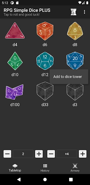RPG Simple Dice PLUS APK screenshot 4
