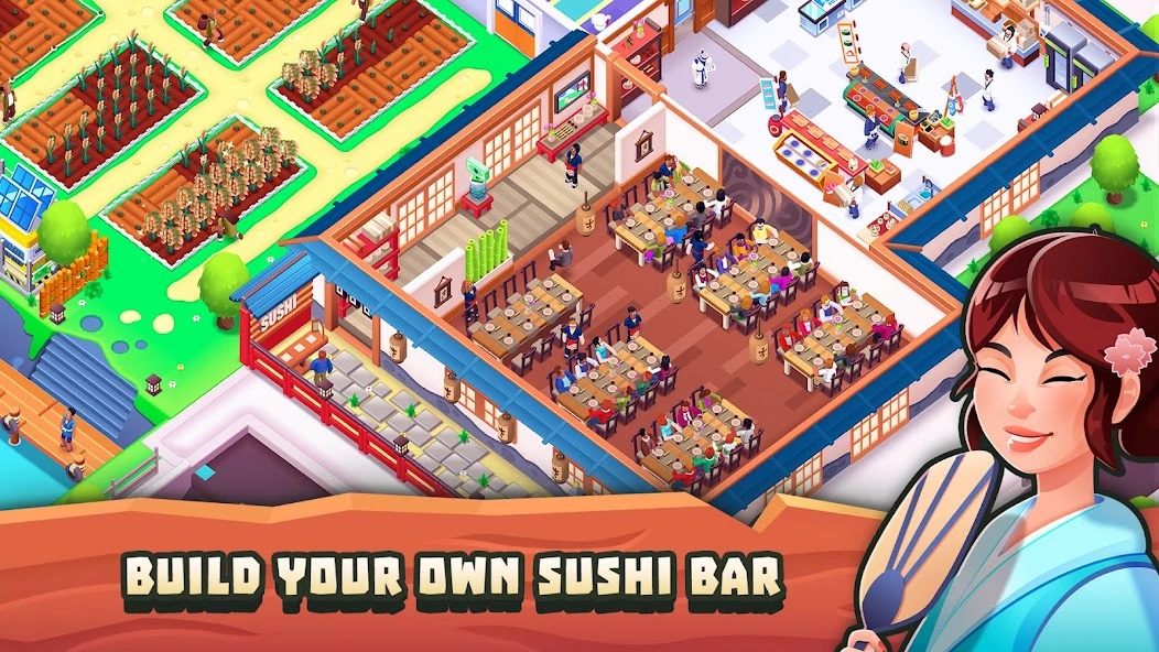 Sushi Empire Tycoon-Idle Game APK screenshot 1