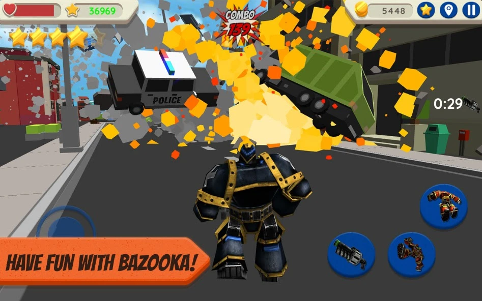 Robot Hero: City Simulator 3D screenshot 3