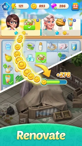 Merge Cooking: Theme Restaurant APK screenshot 4