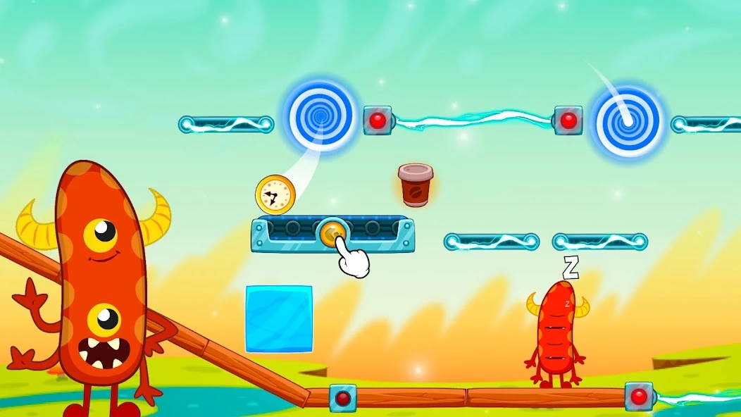 Alarmy & Monsters: physics puzzle game screenshot 5