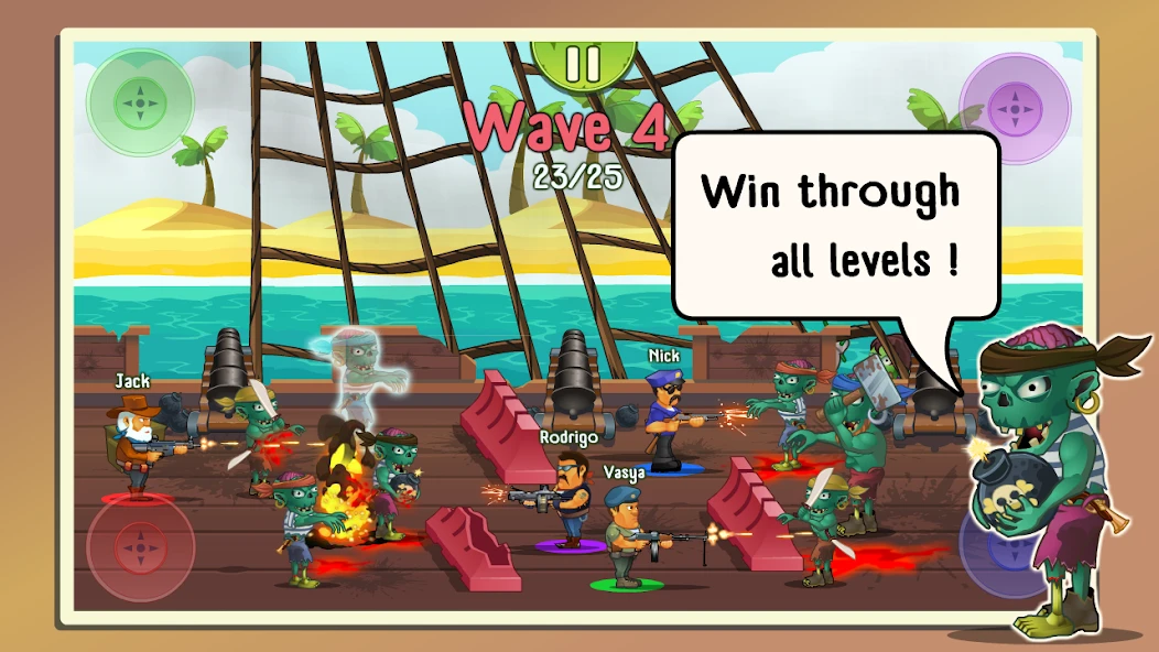 Four guys & Zombies (four-player game) screenshot 4
