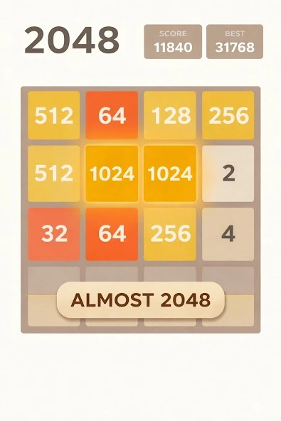 Download 2048 Number Puzzle game (MOD, Max Score) 6.46 screenshot 2