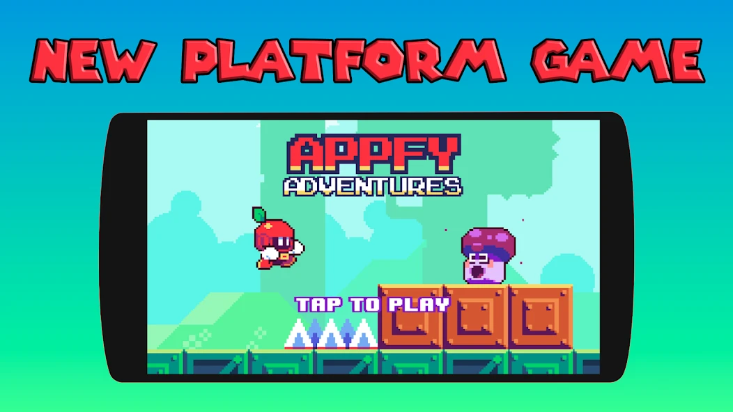 Appfy 2D Adventure - Hard one tap jump and run screenshot 1