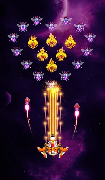 Download Space Shooter - Galaxy Attack (MOD, Unlimited Money) 2.005 screenshot 1