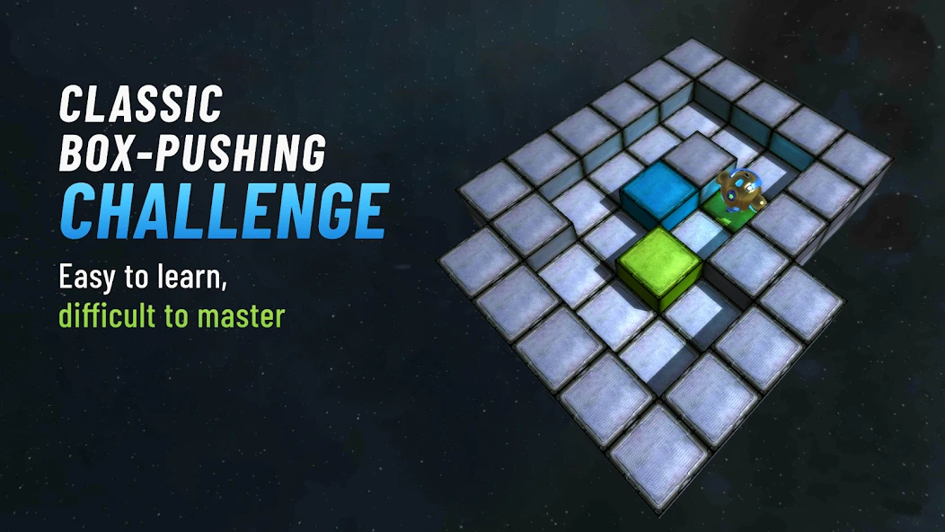 Space Puzzle - Move Boxes & Solve Puzzles 3D screenshot 2