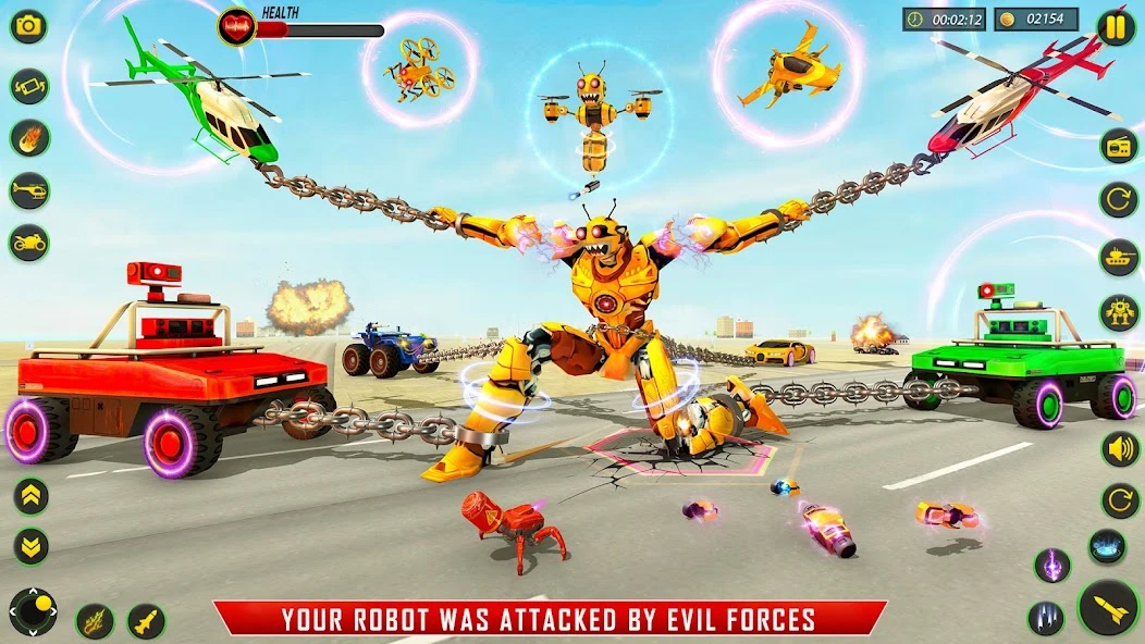 Bee Robot Car Transformation Game: Robot Car Games screenshot 4