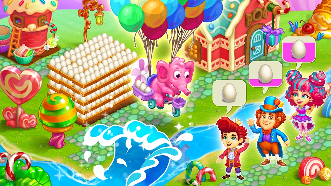 Candy Farm: Magic cake town & cookie dragon story screenshot 3