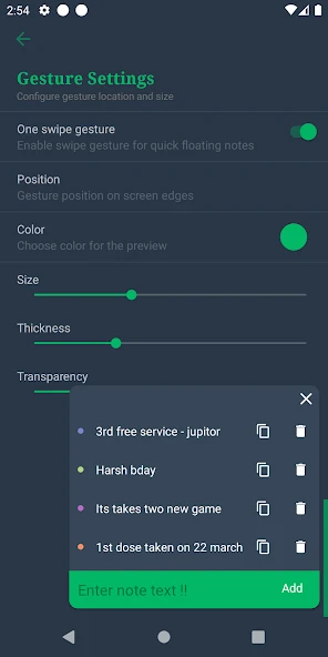 One Swipe Notes – Floating Notes – Gesture Notes APK screenshot 5