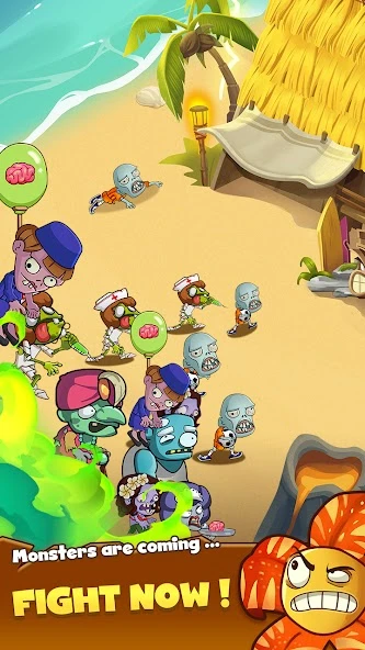 Zombie Defense - Plants War - Merge idle games screenshot 4