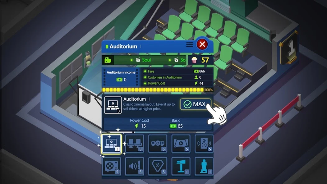 Idle Cinema Empire Tycoon Game APK screenshot 4
