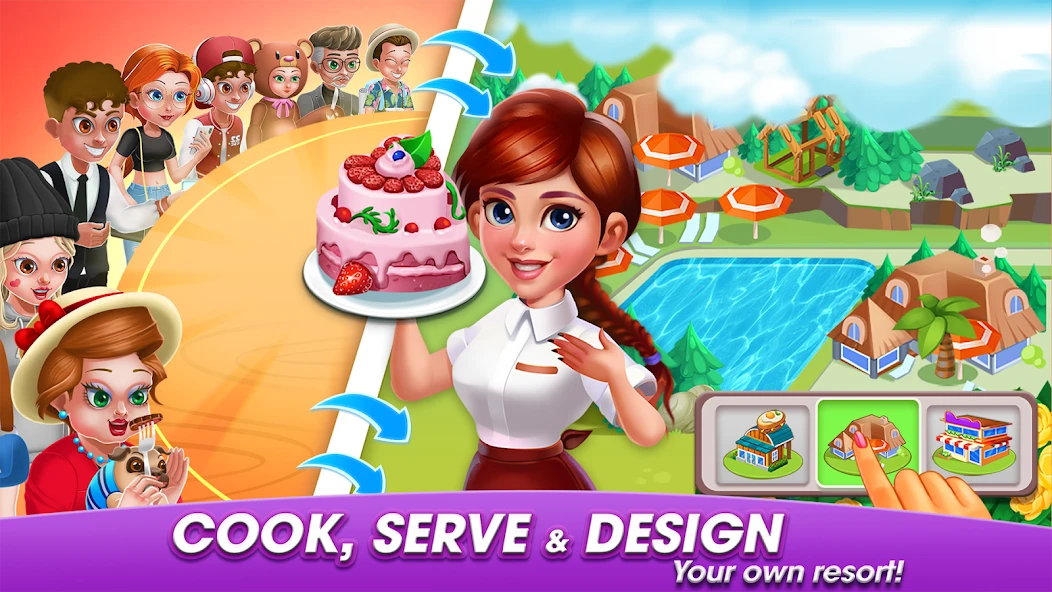 Cooking World: Casual Cooking Games of my cafe' screenshot 1