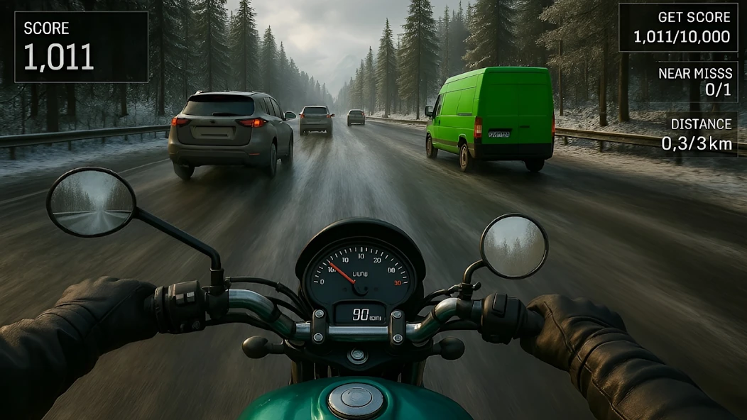 Real Moto Rider: Traffic Race APK screenshot 5