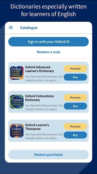 Oxford Advanced Learner’s Dictionary 10th edition APK screenshot 1