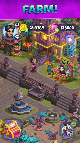 Monster Farm: Happy Halloween Game & Ghost Village screenshot 2