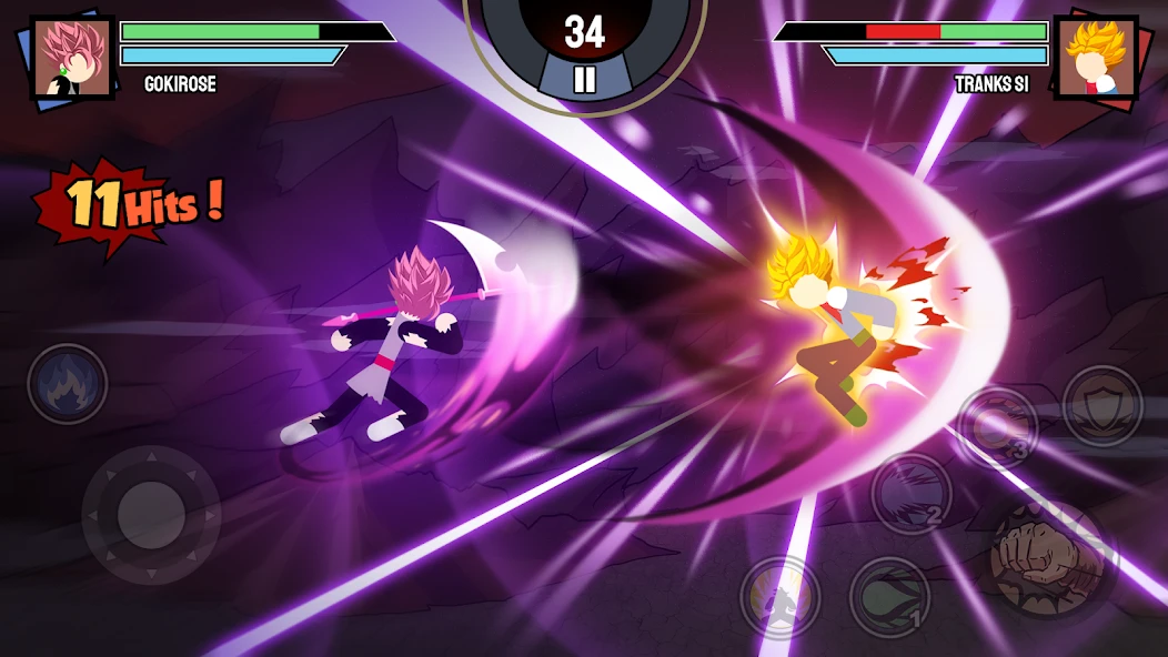 Stickman Warriors - Super Dragon Shadow Fight screenshot 1