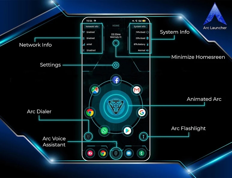 Arc Launcher Pro HD Themes,Wallpapers,Booster APK screenshot 1