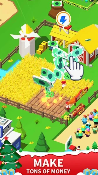 Idle Leisure Farm - Cash Clicker screenshot 2