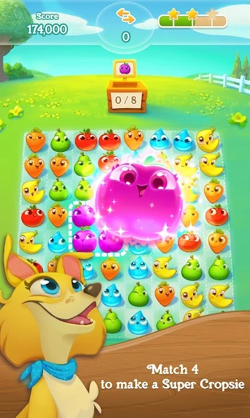 Download Farm Heroes Super Saga (MOD, lives/boosters) 0.45.14 screenshot 1