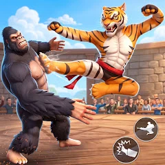 Kung Fu Animal Fighting Games: Wild Karate Fighter icon