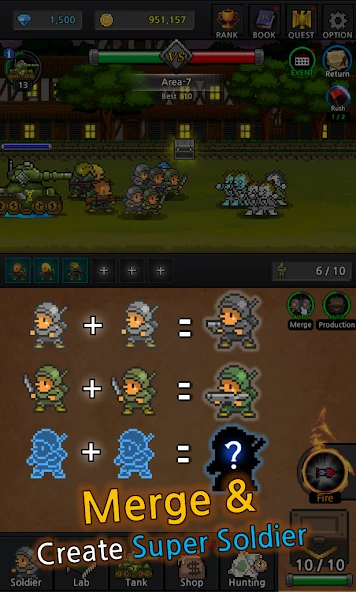 Grow Soldier - Idle Merge game screenshot 3