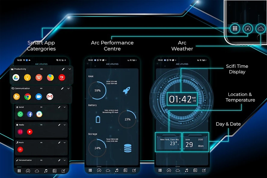Arc Launcher Pro HD Themes,Wallpapers,Booster APK screenshot 2