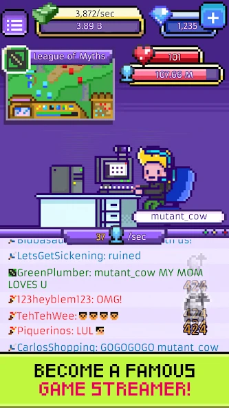 xStreamer - Livestream Simulator Clicker Game screenshot 1