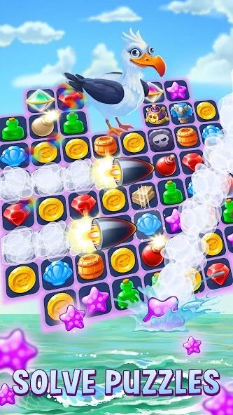 Pirates & Pearls: A Treasure Matching Puzzle screenshot 2