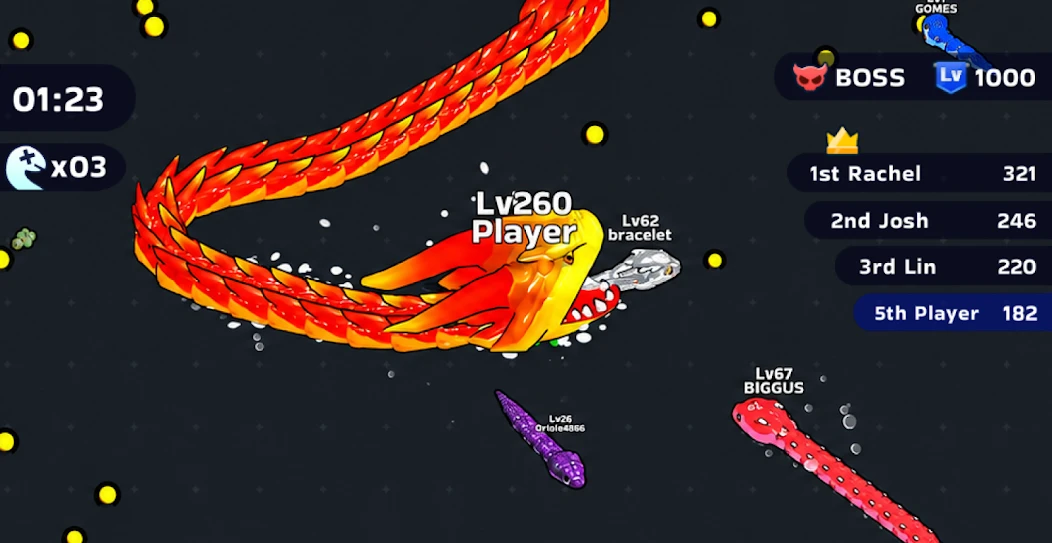 Snake Clash screenshot 1