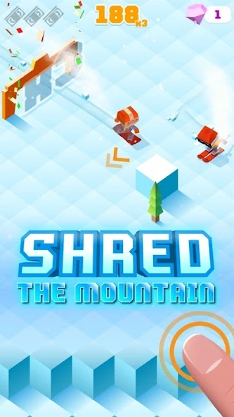Blocky Snowboarding screenshot 1