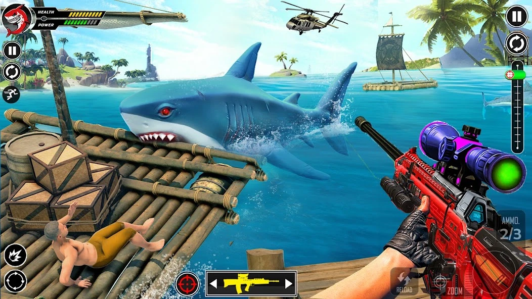Whale Shark Attack FPS Sniper Shooter screenshot 4