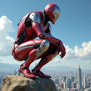 Super Crime Steel War Hero Iron Flying Mech Robot icon