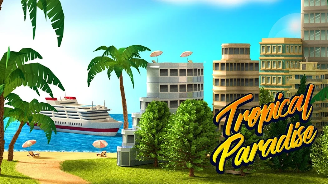 Tropic Paradise Sim: Town Building City Island Bay screenshot 1