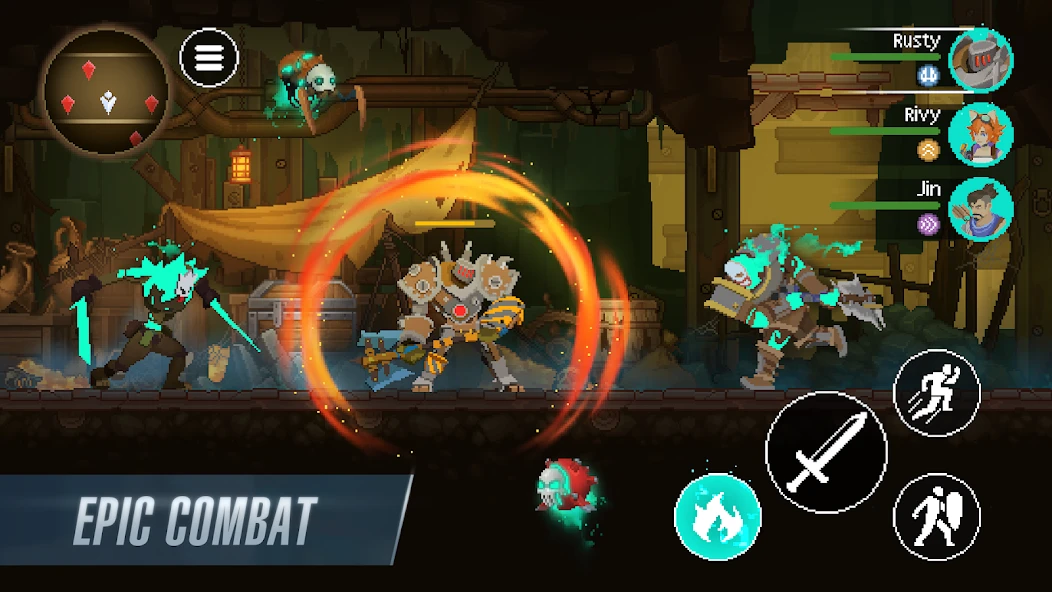 Driftfall: Pixel Action RPG APK screenshot 1