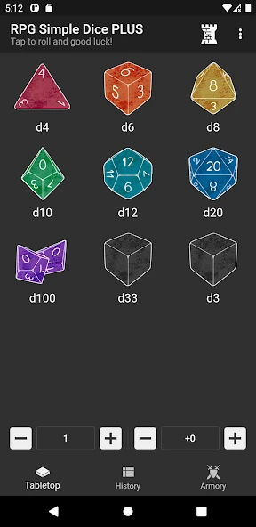 RPG Simple Dice PLUS APK screenshot 1