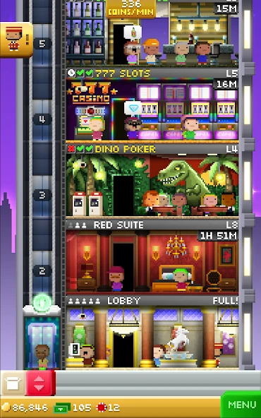 Tiny Tower Vegas screenshot 1