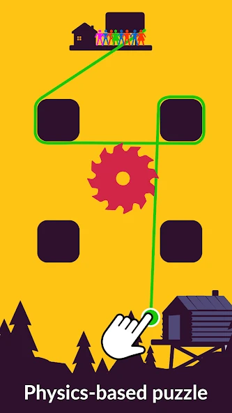 Zipline Valley - Physics Puzzle Game screenshot 1
