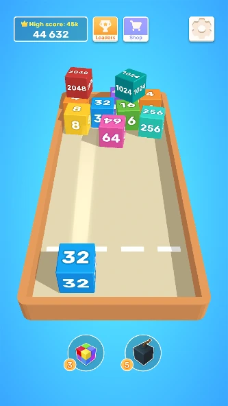 Chain Cube: 2048 3D merge game screenshot 1