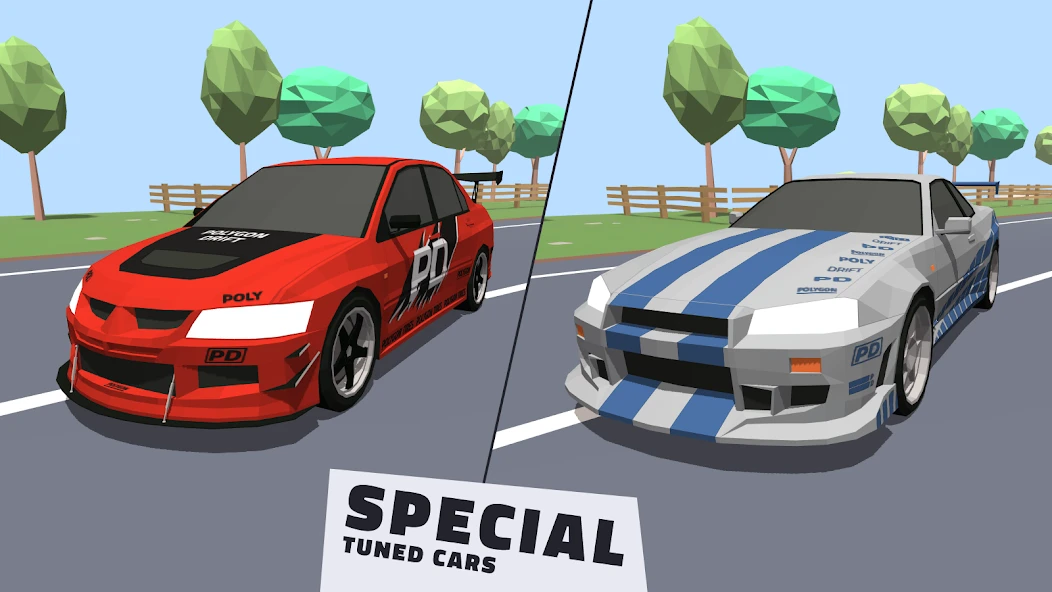 Polygon Drift: Traffic Racing APK screenshot 1