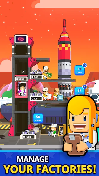 Rocket Star - Idle Space Factory Tycoon Games screenshot 4