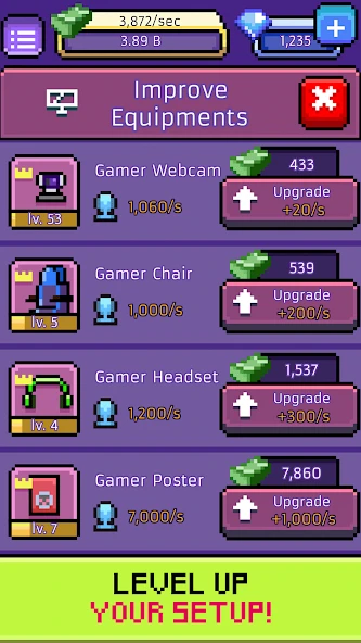 xStreamer - Livestream Simulator Clicker Game screenshot 3