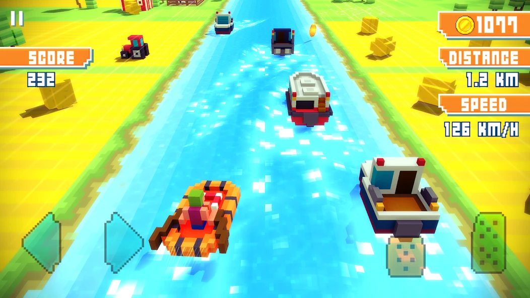 Blocky Highway: Traffic Racing screenshot 2