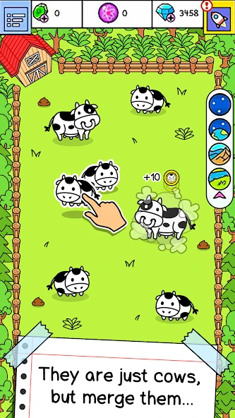 Cow Evolution - Crazy Cow Making Clicker Game screenshot 1